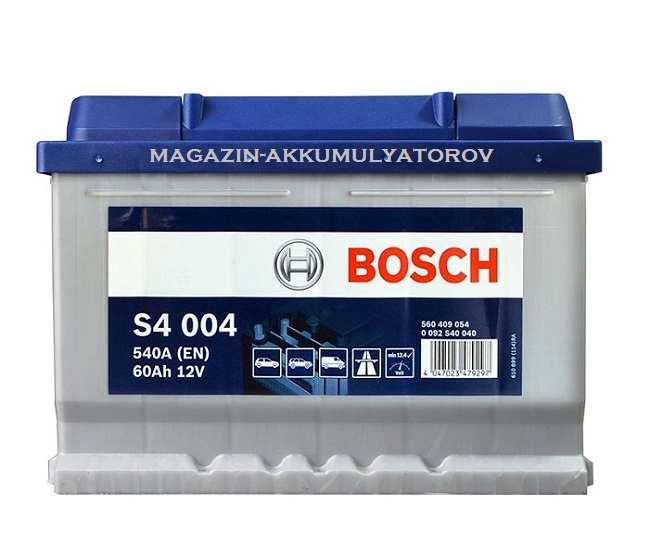 Купить Bosch S4 004 60Аh 540A в Киеве по самой выгодной цене  Аккумуляторы  BOSCH. Купить в Киеве. Доставка по Украине