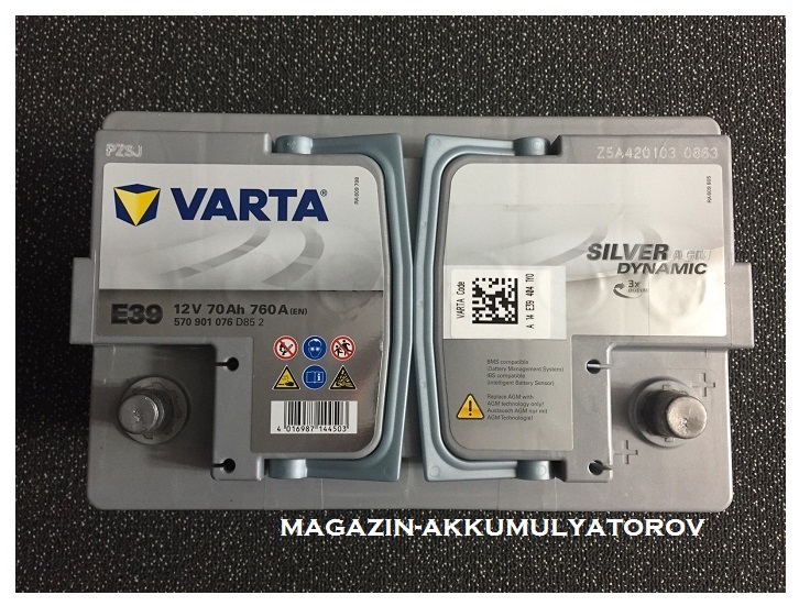 Замена АКБ — Varta Silver AGM Dynamic A7 70Ah — Volkswagen Passat