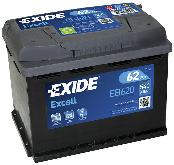 Купить EXIDE Excell EB620 62Ah 540A