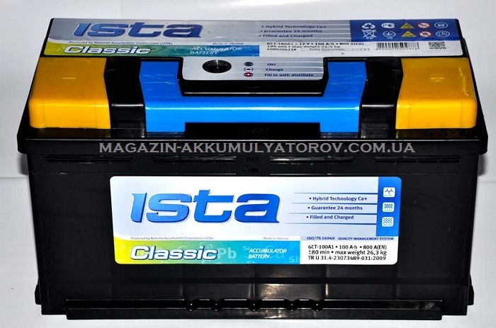 Купить ISTA Classic 100Ah 800A R