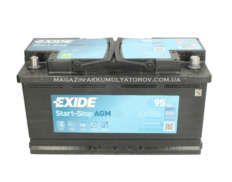 Купить EXIDE AGM Start-Stop EK950 12v 95Ah 850A