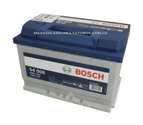 akkumulyator-bosch-s4-008-74аh-Volvo-BMW-Ford-Fiat-Skoda-Volkswagen-Opel-Audi-Peugeot-Renault