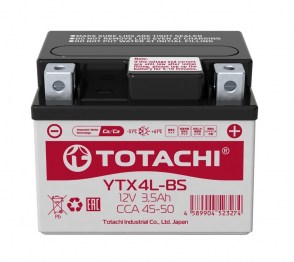 Аккумулятор на скутер Totachi YTX4L-BS 12v 4Ah 50A