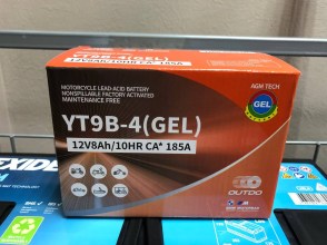 Акумулятор OUTDO YT9B-4 GEL 12V 8Ah 10HR CA 185A