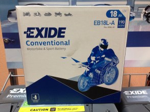 Мото аккумулятор EXIDE EB18L-A 18h 190A