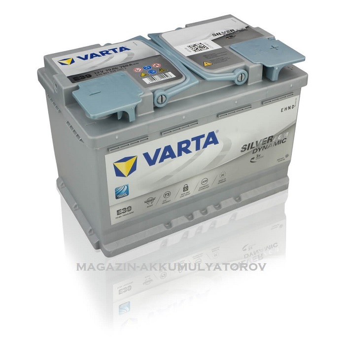 Акумулятор Varta E39 Silver Dynamic AGM 70 Ah, 760A: 6 499 грн. -  Аккумуляторы Нетешин на Olx