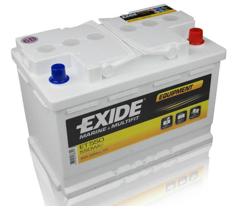 Лодочный аккумулятор Exide Equipment ET550 12V 80Ah 600A