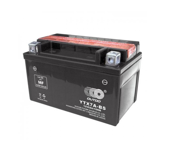 Мото аккумулятор OUTDO YTX7A-BS 12v 6Ah 90A | Мото аккумуляторы Exide .