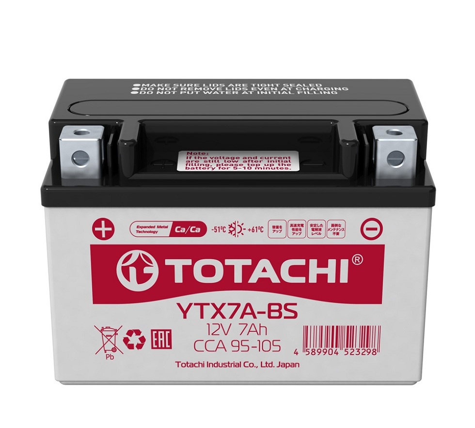Мото аккумулятор TOTACHI YTX7A-BS 12v 7Ah 105A | Мото аккумуляторы .